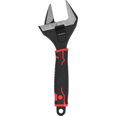 10 Zoll verstellbarer Maulschlüssel, breiter Beckenschlüssel, brünierte Oberfläche, Chrom-Vanadium-Stahl, ergonomische Einheiteneinteilung (1/5)