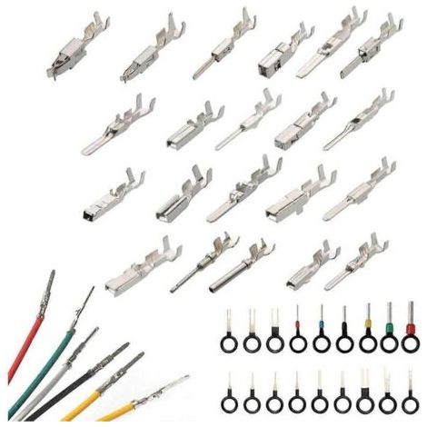 Kit di 340 terminali a pin per cablaggio – Misure 1/1,5/1,8/2,2/2,8/3,5 mm – Connessione affidabile per sistemi elettrici automobilistici - 340 pezzi