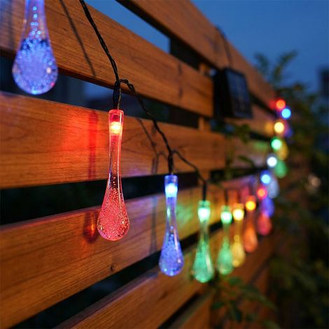 LED Außenleuchte Lichterkette Gartenleuchte Dämmerungssensor Weiß 390 cm 2er Set (1/5)