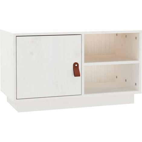 Maison Exclusive - TV-Schrank Weiß 70x34x40 cm Massivholz Kiefer