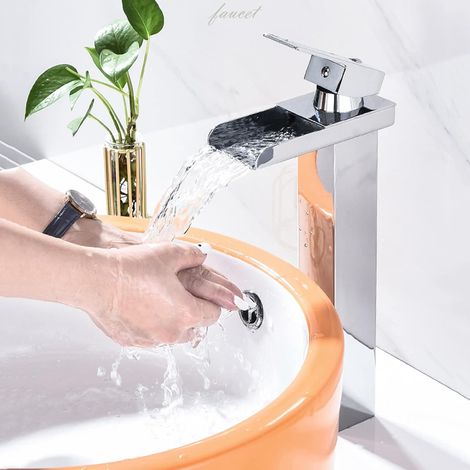 Hohe Badezimmerarmaturen in Chrom, G1 (1/5)
