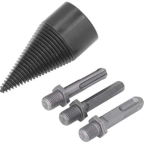 Fendeur de bûches conique en acier au carbone avec 3 tiges amovibles de 42 mm / 1,7 po (1/5)