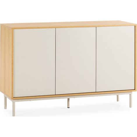 Sideboard Cuzco 3 türen Eichenfarbe/grau
