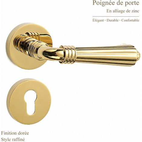 Serrure à poignée dorée avec serrure à larder 5845 à double aimant réf 1091 1 kg – Livraison gratuite