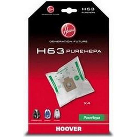 Ersatzteil - H63 boite de 4 sacs pure Hepa -  - HOOVER, CANDY, PROGRESS, VOLTA