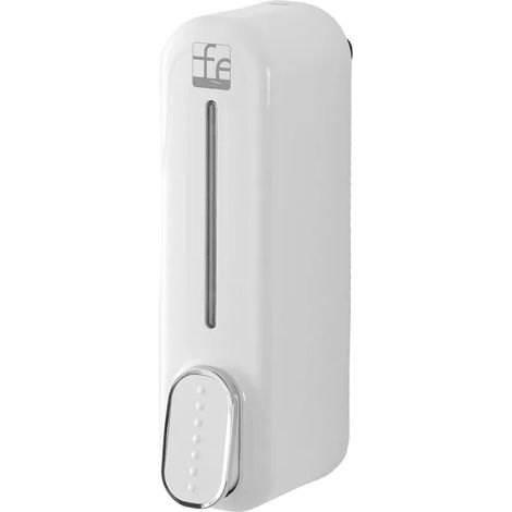 Dispenser sapone liquido a muro bianco da 350 ml con fissaggi inclusi (1/5)