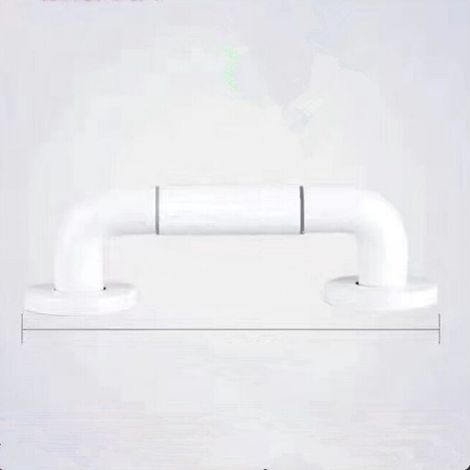 30CM White Toilet Grab Bar, Bathroom Grab Bars with Non-Slip, Stainless Steel Handle, Shower Support with Luminous Circles (1/4)
