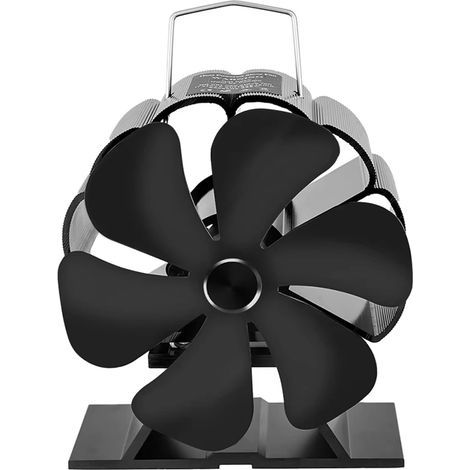Ventilateur pour poêle à bois, ventilateur de cheminée à 6 pales alimenté par la chaleur, ventilateur écologique pour brûleurs à bûches pour la circulation de la chaleur, ventilateur non électrique