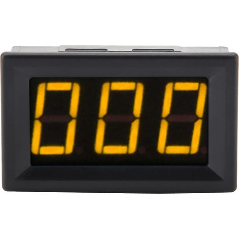 Ampèremètre numérique à LED 3 chiffres, panneau de mesure de courant, micro-réglage DC0‑1A (Jaune) (1/5)