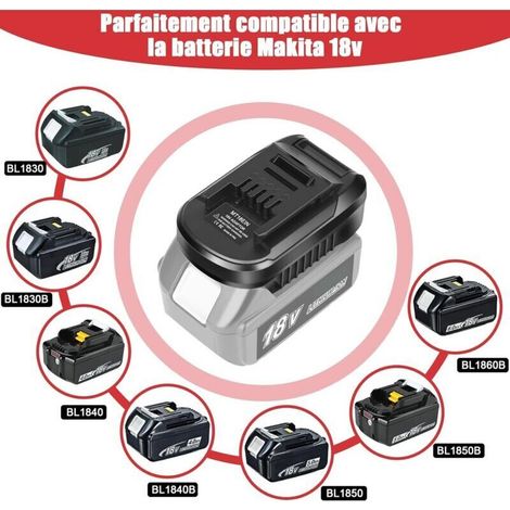 Adattatore per batteria Makita 18V a Einhell 18V – Compatibile con BL1850 e BL1840 – Materiale ABS resistente alle cadute – MT18EIN (1/4)