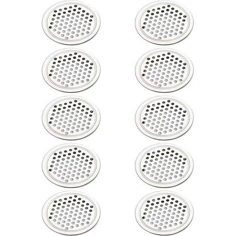 20 Pièces Grille Aeration Ronde Inox Grille de Ventilation Aeration Couvercle Cercle pour Armoire Placard Air évacué Grille d'évacuation Ventilation pour Cuisine Meubles Bouche Aération (53mm) (1/4)