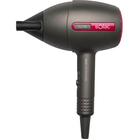 Solac Fast Ionic Dry 2000 Sèche-cheveux Gris Compact