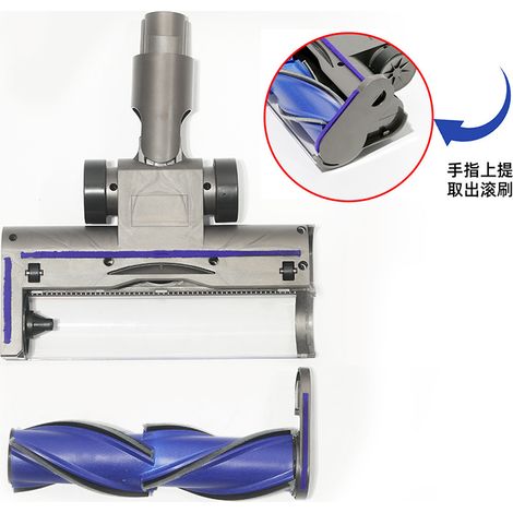 Green light as an anti-tangle accessory for Dyson V7, V8, V10, V11 and V15 direct drive brush heads. (1/4)