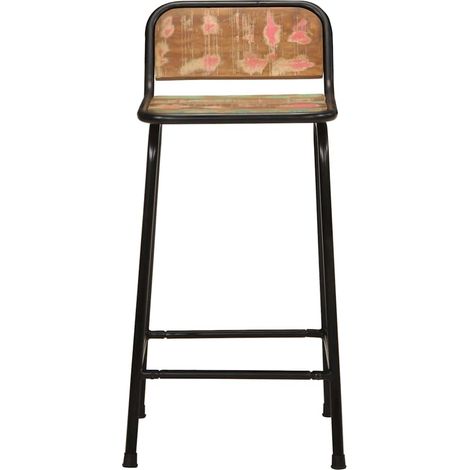 Tabourets de bar  Chaise de bar lot de 4 46x35,5x80cm bois massif récupération