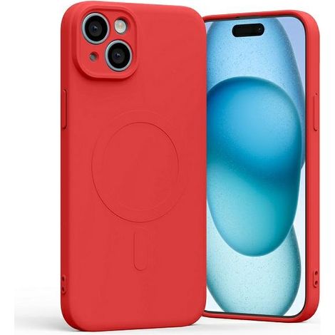 Custodia MagSafe Mercury per iPhone 15 Plus, colore rosso