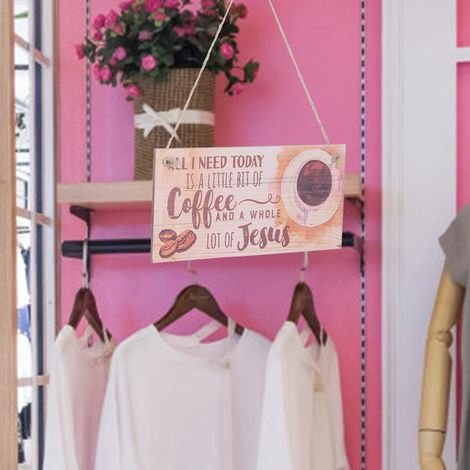 Lot de 2 plaques décoratives innovantes à motifs de lettres anglaises pour porte de maison, restaurant ou café. (1/5)