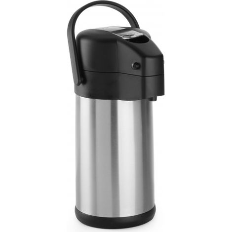 Thermos de restauration en acier avec pompe pour boissons chaudes, capacité 3L - Hendi 445877 (1/4)