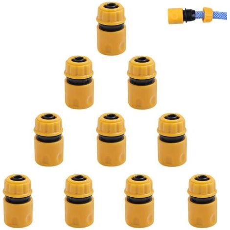 10 Pcs Connecteur de Tuyau, Connecteur de Tuyau D'arrosage, Connecteurs Rapides pour Tuyau, Raccord Rapide pour Tuyau D'arrosage, pour Raccords de Tuyauterie et Outils de Jardin (1/5)