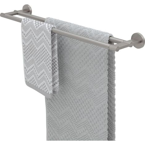 Tiger Noon Porte-serviettes - 60cm - double - inox brossé (1/4)
