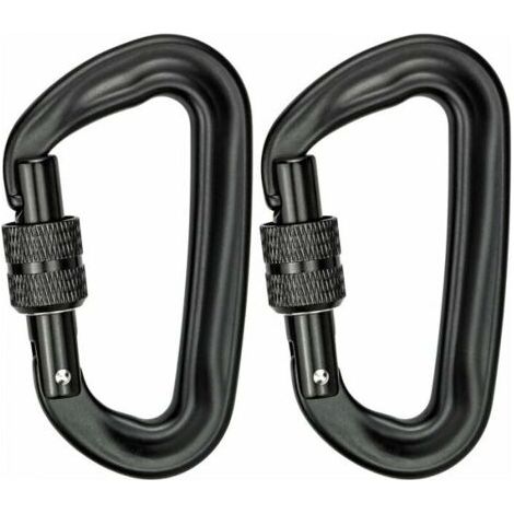 Stück 12KN (1200KG) Karabiner, Hochleistungs-Aluminium-D-förmiger Verriegelungskarabiner für Yoga-Hängematte, Schaukel, Camping, Schlüsselanhänger, Hundeschloss, MUMU