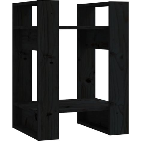 Maison Exclusive - Bücherregal/Raumteiler Schwarz 41x35x57 cm Mas