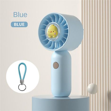 Ventilateur portable Mini Canard (Bleu), 3 vitesses de ventilation, batterie rechargeable 501 mAh, pour rester au frais cet été (1/5)