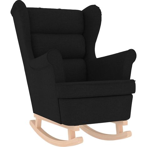 Chaise à bascule,Chaise de relaxation noir 74x90x102 cm tissu CFW83764 (1/5)