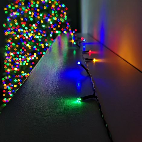 200 LED 20m Premier Christmas Outdoor 8 Function Battery Timer Lights Multicoloured (1/5)