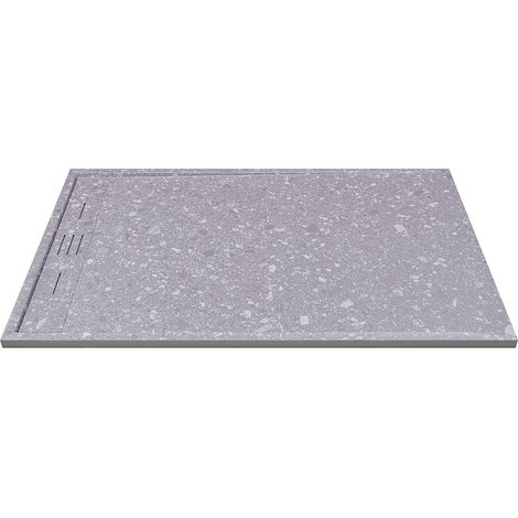Piatto doccia extrapiatto appoggio o incasso tagliabile 140x90cm Resina SMC Bianco marmorizzato - LYROSA