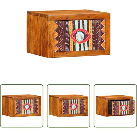 Rangement chambre - Cabinet de chevet avec tiroir Marron 35 x 30 x 22 cm (1/5)