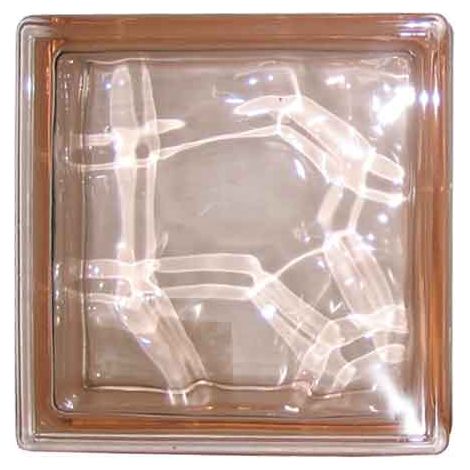 VETROMATTONE ONDULATO ROSA 19x19x8 cm - 6 pezzi