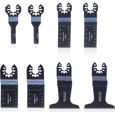 8 - Lame de scie oscillante - Accessoire outil multifonction - Coupe bois et plastique - Acier carbone - Noir - 10x28x35x68mm (1/5)