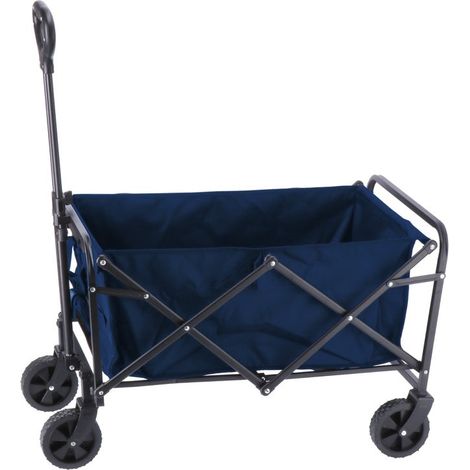 Regalo Italiano Carretto Pieghevole 79 x 49 Cm H 90 Cm Blu