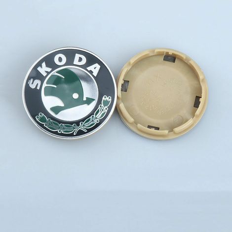 Lot de 4 enjoliveurs de roues pour Skoda – Diamètre 56mm – Clips 52mm – Plastique ABS résistant à l'eau et à la poussière (1/4)