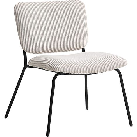 Fauteuil en velours côtelé beige LOVUNIA de Maison Céphy