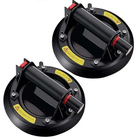 Lot de 2 ventouses professionnelles pour le verre. Ventouses pour le transport et la manutention de verre, carrelage, baies vitrées, dalles et sols. (1/5)