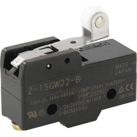 Microinterruttore a leva con rotella a pulsante Omron Z15GW22B