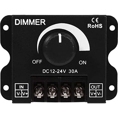 APEX Variateur LED PWM 12V-24V 30A - Luminosité réglable - Variateur pour ruban LED (1/5)