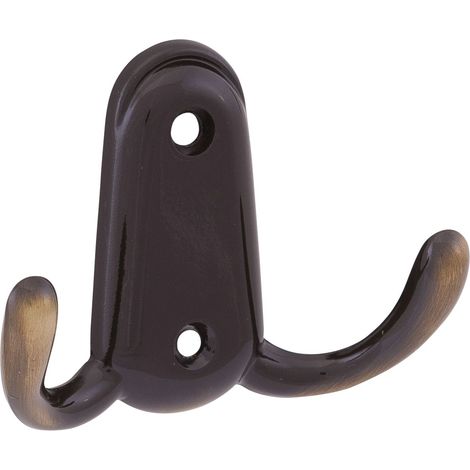 Mantelhaken Canelli Breite 78 mm, Höhe 55 mm, Zinkdruckguss patiniert