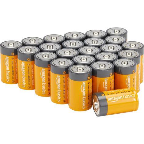 Lot de 24 piles alcalines type D multi-usage, 1,5 V, durée de conservation de 5 ans (1/5)