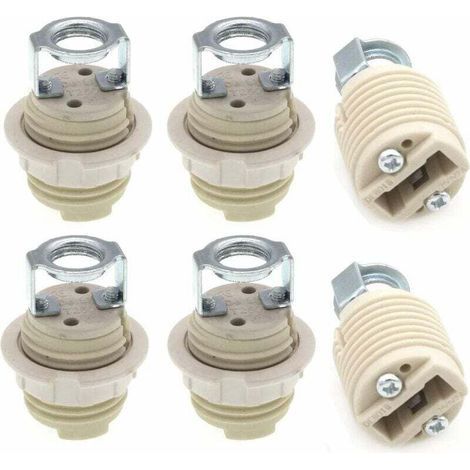 Lot de 6 supports de lampe G9 avec support, douille halogène G9 filetée en céramique, (1/4)