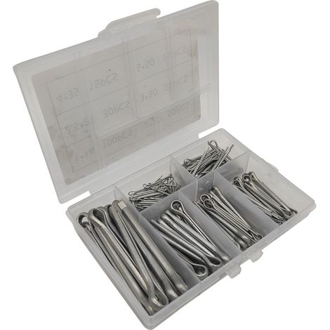 Goupille Fendue - Acier Inoxydable - M1 M2 M2.5 M3 M4 M5 - Pour Assemblage Mécanique - 230 Pièces (1/5)