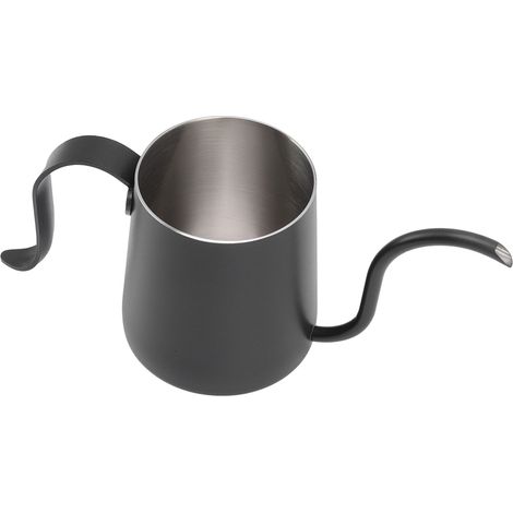 Bouilloire 304 inox épais à bec fin pour café filtre, 250 ml, noir, usage domestique (1/5)