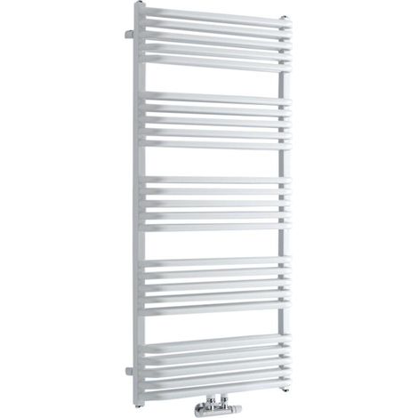 Hudson Reed - Sèche-Serviettes Arch Eau Chaude - Acier Blanc  - 126.9 x 60cm - Chauffage Central 1338W