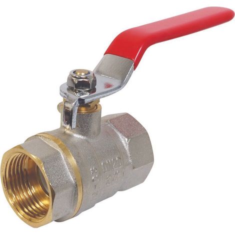 Vanne à sphère double femelle 20/27 – Corps laiton CW617N – Pression 30 bars – Température -5°C à +90°C (1/5)
