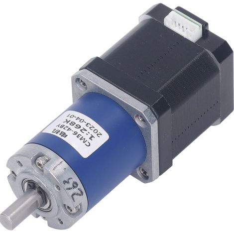 Moteur pas à pas réducteur planétaire CM36MM-42BY 1:268, mini moteur DC haute couple avec frein électromagnétique et régulation de vitesse, 6V-12V, usage industriel. (1/5)