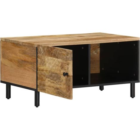 Table basse Table de salon Table de café 80x50x40 cm bois de manguier massif (1/5)