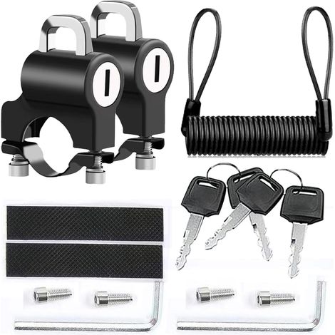 Motorcycle Helmet Locks with 4 Keys, Universal Lock with 1 Reminder Rope (1/5)
