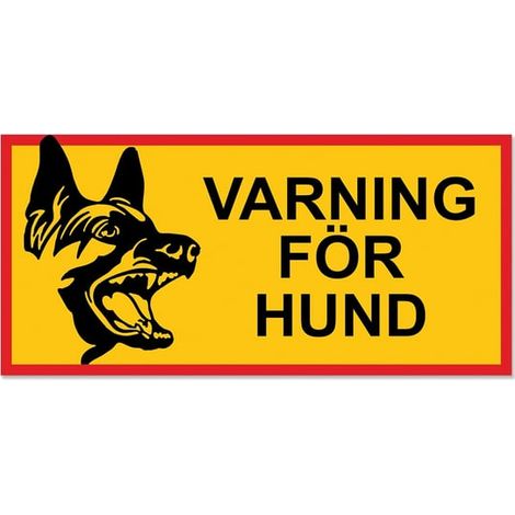 Panneau d'avertissement chien / Panneau chien / Panneau d'avertissement chien / Oblong (1/2)