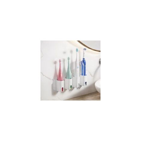 Elektrischer Zahnbürstenhalter, 4-teiliges Set, Wandkleber, Badezimmer - Crezuo (1/4)